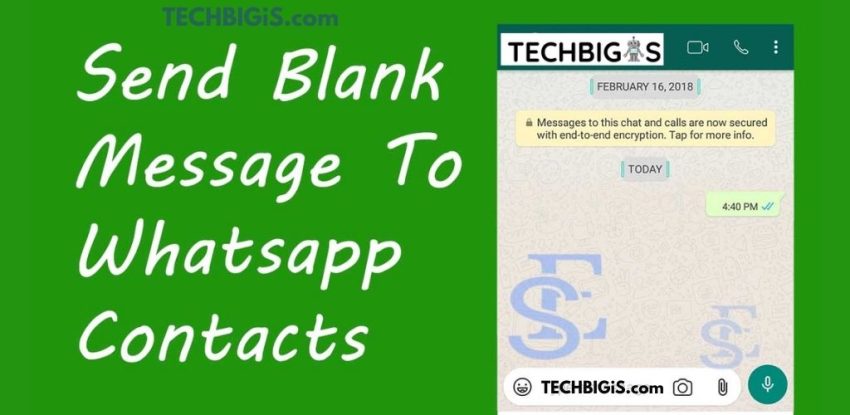How To Send Blank Message In WhatsApp